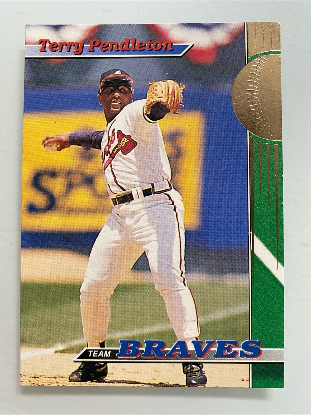 1993 Topps Stadium Club Atlanta Braves Terry Pendleton Card
